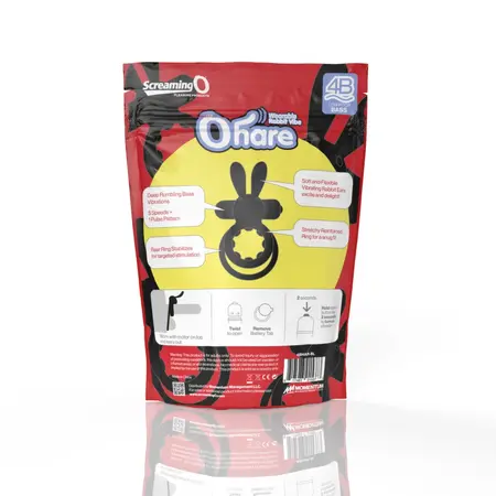 The Screaming O 4B Ohare Black - Dual Ring Intimate System, Silicone