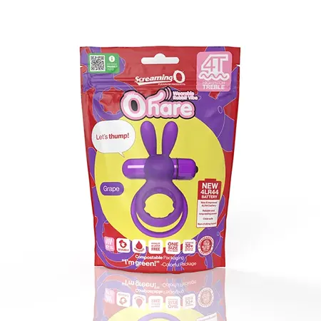 The Screaming O 4T Ohare Grape Silicone Dual Ring Vibrating System