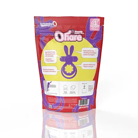The Screaming O 4T Ohare Grape Silicone Dual Ring Vibrating System