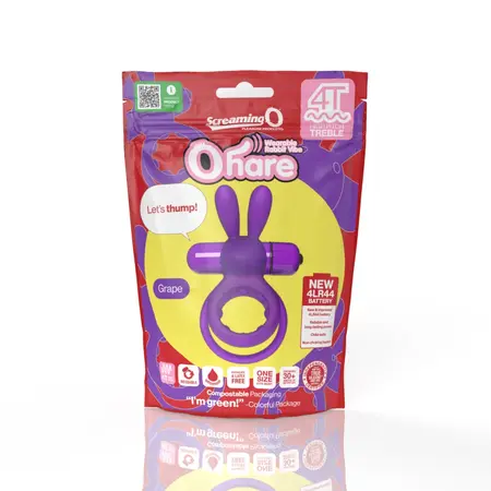 The Screaming O 4T Ohare Grape Silicone Dual Ring Vibrating System