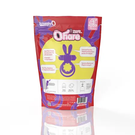 The Screaming O 4T Ohare Grape Silicone Dual Ring Vibrating System