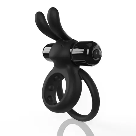 The Screaming O 4T Ohare Black - Dual Ring Vibrating Silicone System