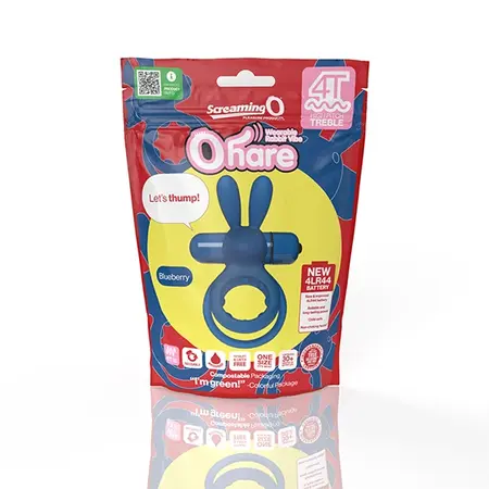 The Screaming O 4T Ohare Blueberry Silicone Double Ring Vibrator