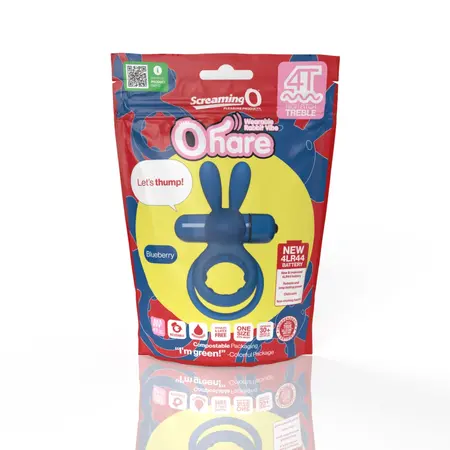 The Screaming O 4T Ohare Blueberry Silicone Double Ring Vibrator