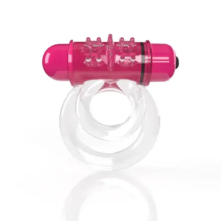 The Screaming O 4B DoubleO 6 Dual Vibrating Ring Strawberry Pink