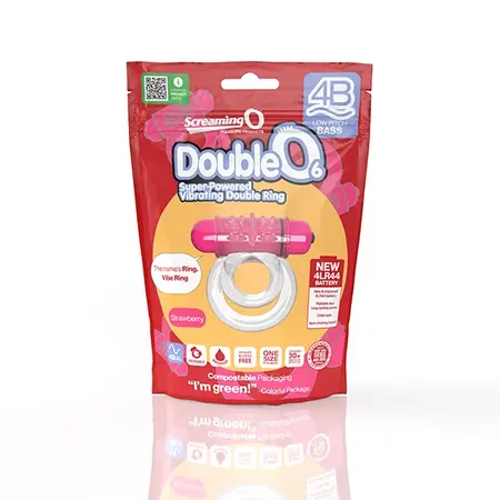 The Screaming O 4B DoubleO 6 Dual Vibrating Ring Strawberry Pink
