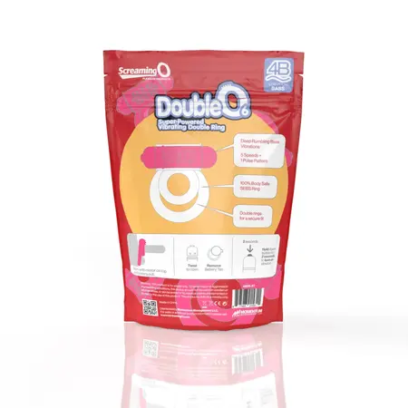 The Screaming O 4B DoubleO 6 Dual Vibrating Ring Strawberry Pink