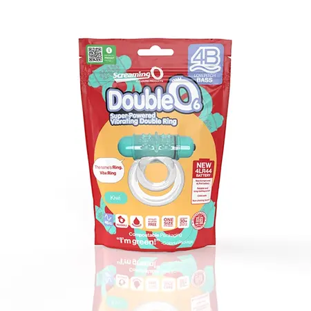 The Screaming O DoubleO 6 Kiwi Vibrating Dual Ring Eco-Friendly