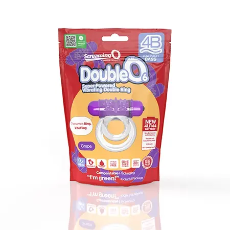 The Screaming O DoubleO 6 Intimate Ring System Grape, 5 Modes, SEBS