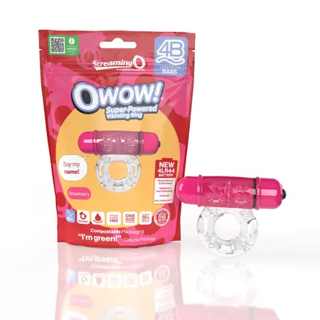 The Screaming O 4B OWow Intimate Ring Strawberry Waterproof SEBS