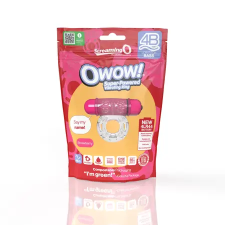 The Screaming O 4B OWow Intimate Ring Strawberry Waterproof SEBS