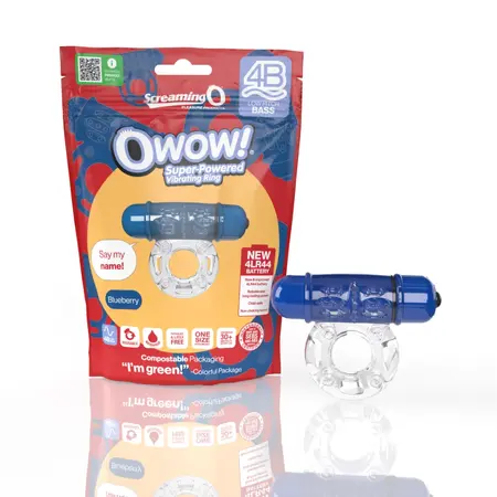 The Screaming O 4B OWow Blueberry Ring - 5-Speed, Waterproof, Eco Packaging
