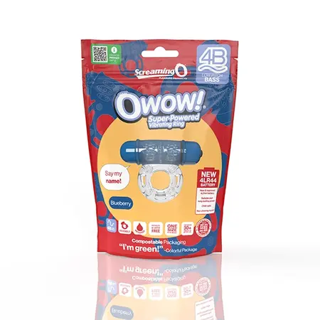 The Screaming O 4B OWow Blueberry Ring - 5-Speed, Waterproof, Eco Packaging