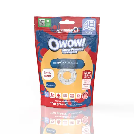 The Screaming O 4B OWow Blueberry Ring - 5-Speed, Waterproof, Eco Packaging