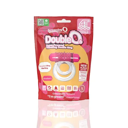 The Screaming O 4T DoubleO 6 Intimate Vibrating Ring Strawberry