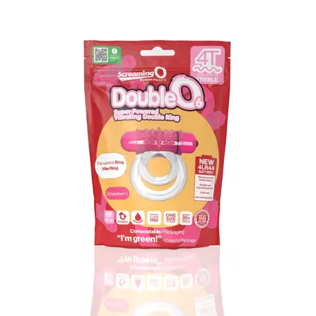 The Screaming O 4T DoubleO 6 Intimate Vibrating Ring Strawberry