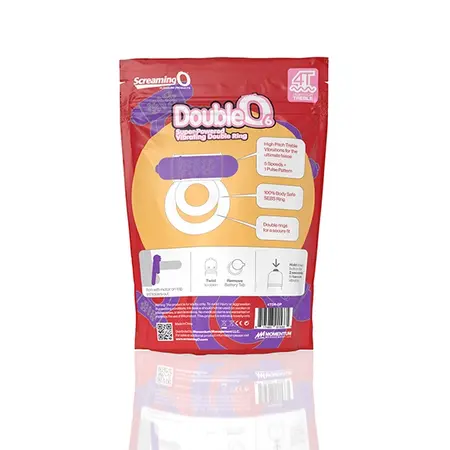The Screaming O 4T DoubleO 6 Vibrating Dual Ring Grape, Waterproof