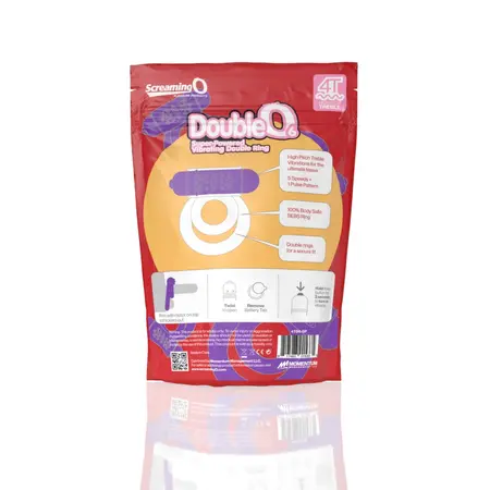 The Screaming O 4T DoubleO 6 Vibrating Dual Ring Grape, Waterproof