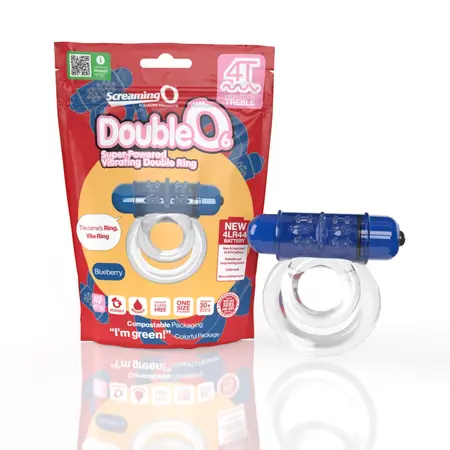 Screaming O 4T DoubleO 6 Blueberry Dual Vibrating Ring Eco Pack