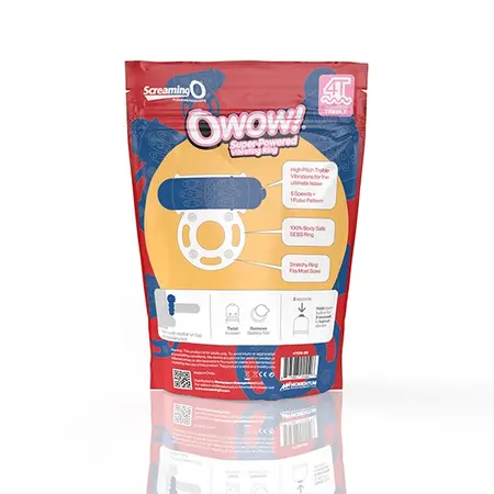 The Screaming O 4T OWow Blueberry System - Vibrating Ring, Waterproof, Blue