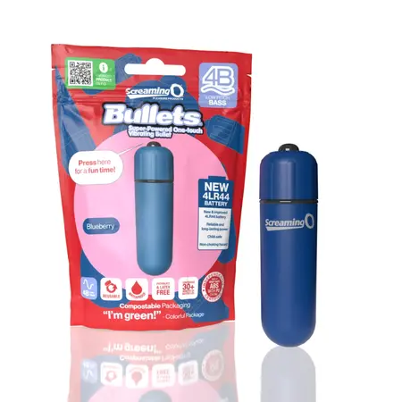 The Screaming O 4B Bullet Blueberry - Compact Waterproof Massager