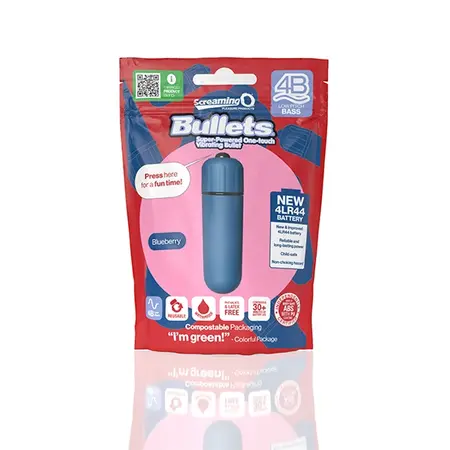 The Screaming O 4B Bullet Blueberry - Compact Waterproof Massager