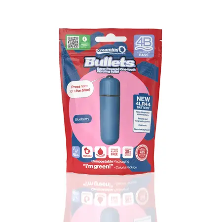 The Screaming O 4B Bullet Blueberry - Compact Waterproof Massager