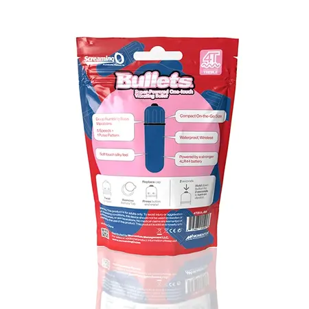 The Screaming O 4T Bullet Blueberry - Compact Multi-Speed Blue Device