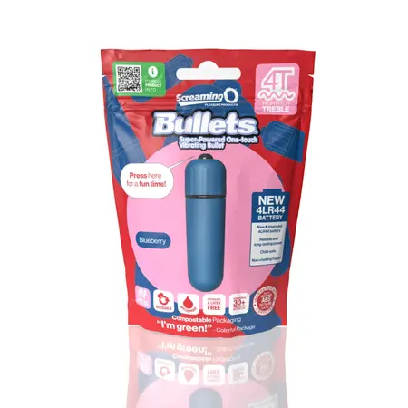 The Screaming O 4T Bullet Blueberry - Compact Multi-Speed Blue Device