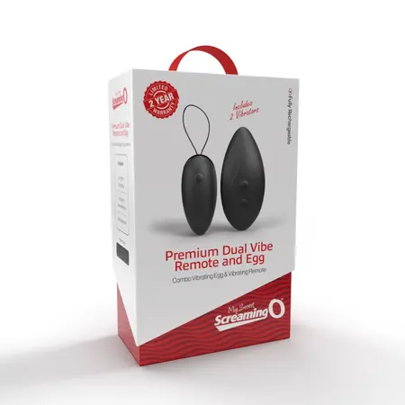 Screaming O Premium Dual Vibe Remote & Egg Silicone Set, Waterproof