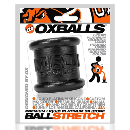 Oxballs Neo Tall Silicone Anatomical Ballstretcher Black 2-Inch