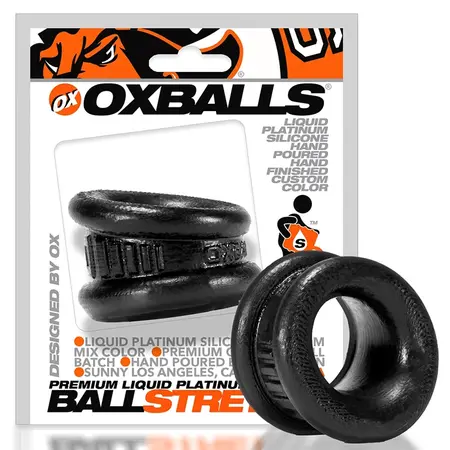 Oxballs Neo Angle Anatomical Silicone Black Ring - Flexible Design