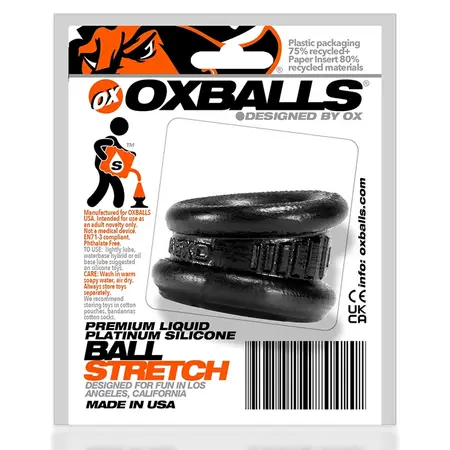 Oxballs Neo Angle Anatomical Silicone Black Ring - Flexible Design
