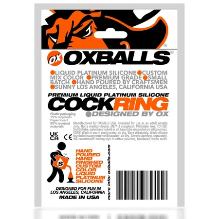Oxballs COCK-B Comfort Silicone Ring Black, Ergonomic, 66mm Length