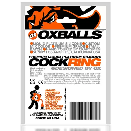 Oxballs COCK-B Comfort Silicone Ring Black, Ergonomic, 66mm Length