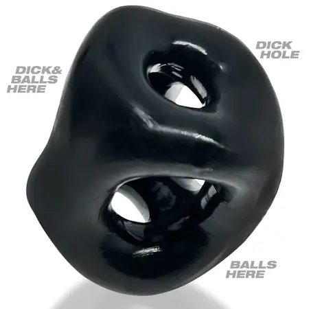 Oxballs Tri-Sport XL Black Advanced 3-Ring Anatomical System