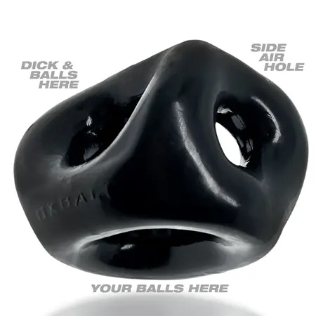Oxballs Tri-Sport XL Black Advanced 3-Ring Anatomical System