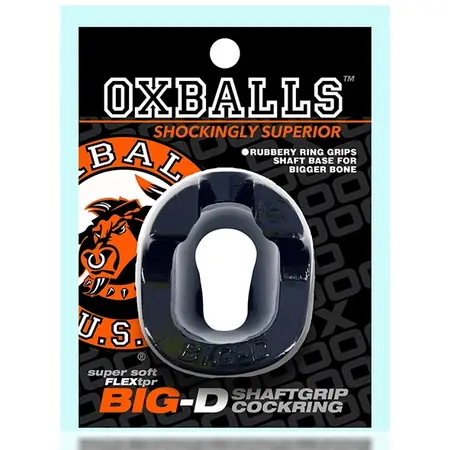 Oxballs Big-D Shaft Grip Anatomical Ring Black 9 cm FlexTPR