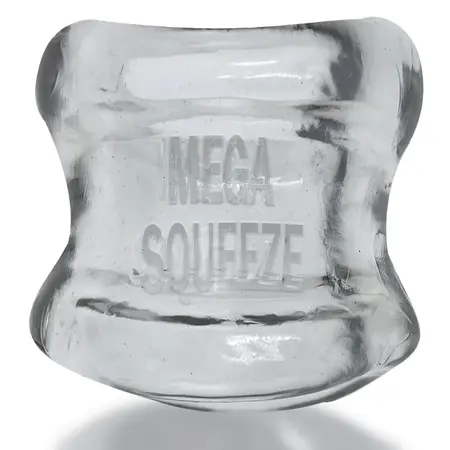 Oxballs Mega Squeeze Ergofit Clear Ballstretcher - Flexible Anatomical Design