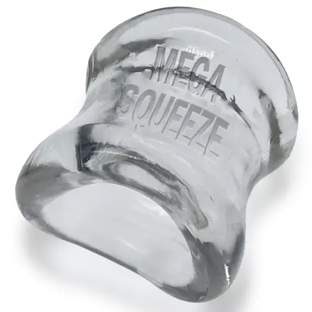 Oxballs Mega Squeeze Ergofit Clear Ballstretcher - Flexible Anatomical Design