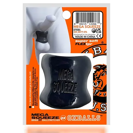 Oxballs Mega Squeeze Ergofit Anatomical Ring Black 6 cm