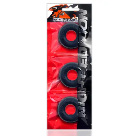 Oxballs Ringer 3-Pack Night Edition - Silicone Ring Set, Black