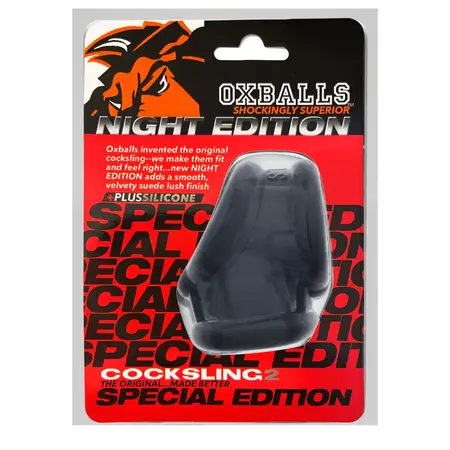 Oxballs Cocksling-2 Night Edition Intimate Support Sling Black 9.5cm