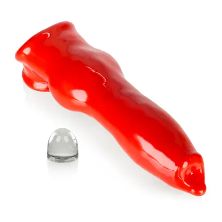 Oxballs FIDO Intimate Sleeve Red FLEX-TPR 23.5cm Adjustable Fit