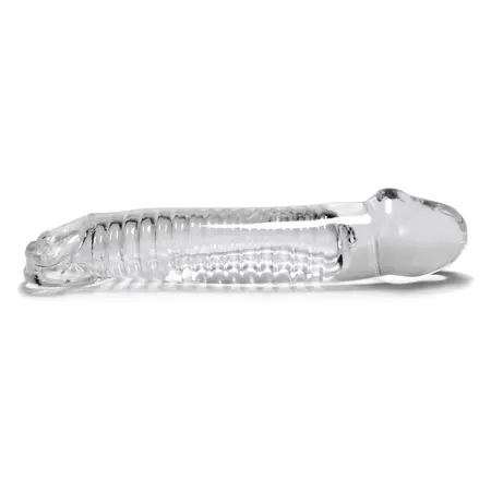 Oxballs Muscle Cocksheath Clear - Flexible TPR Extension Sleeve 23.4cm
