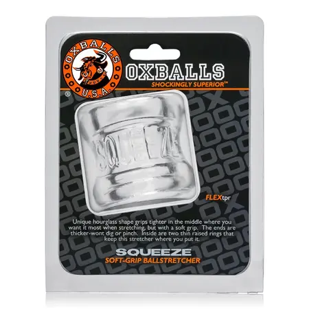 Oxballs Squeeze Clear FLEX-TPR Anatomical Scrotal Extension Ring
