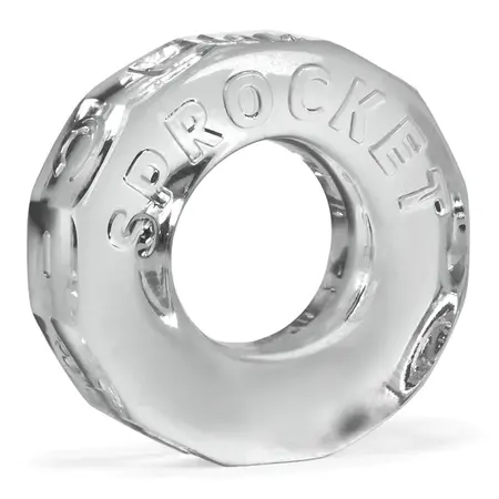 Oxballs Sprocket Transparent Silicone Ring, Flexible Design