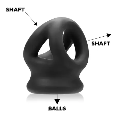 Oxballs Tri-Squeeze Black Ice Anatomical Sling & Support Ring