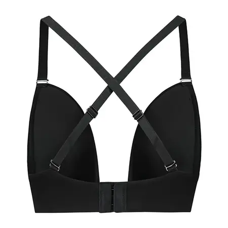 Bye Bra Ultra Plunge Bra Black XL - Deep Cut, Multiway Straps