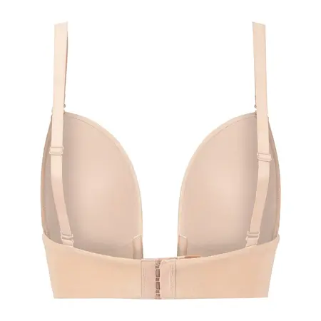 Bye Bra Ultra Plunge Bra Beige S - Deep V-Cut, Multiway Straps
